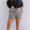 Weekend Welcome Leopard Shorts Curves Image - 1