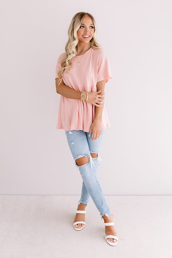 Planting Kisses Shift Top In Pink Image - 3