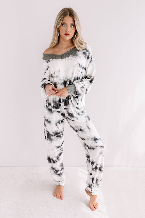 Luck And Lounging Tie Dye Sweatshirt In Grey Image - 1