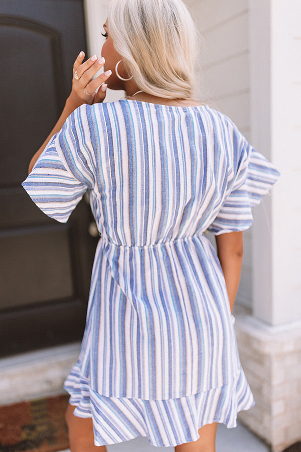 Moonlit Beach Stroll Stripe Dress Image - 3