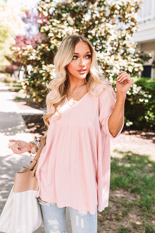 Bondi Bliss Babydoll Top In Pink Image - 1