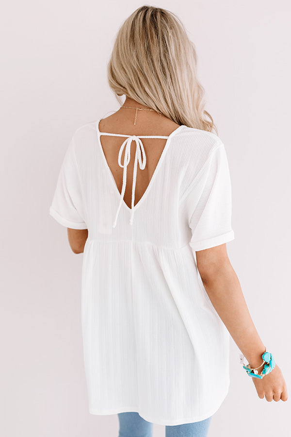 Bondi Bliss Babydoll Top In White Image - 2