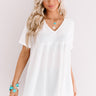 Bondi Bliss Babydoll Top In White Image - 1