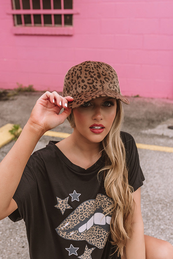 Leopard/Brown Upcycled LV Ball Cap - Eclections Boutique
