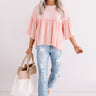 City Skies Babydoll Top In Pink Image - 1