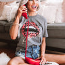 Killin' It Leopard Lips Shift Tee in Charcoal Image - 1