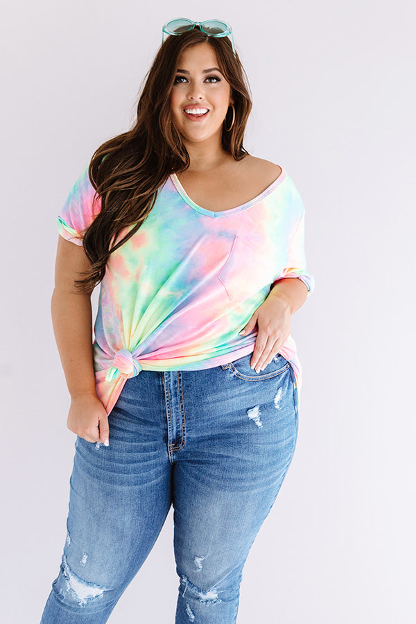 Mai Tai Time Tie Dye Tee Curves Image - 1