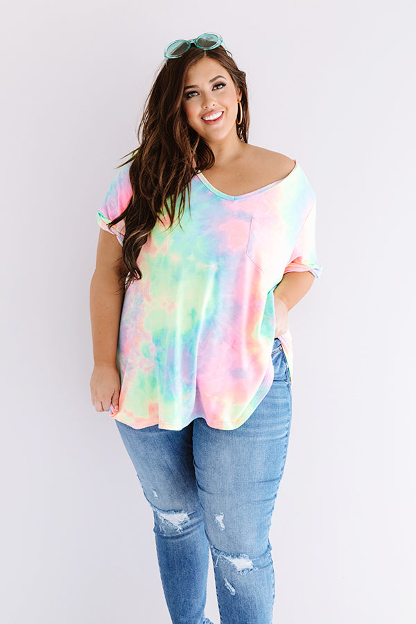 Mai Tai Time Tie Dye Tee Curves Image - 3