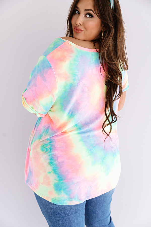 Mai Tai Time Tie Dye Tee Curves Image - 5