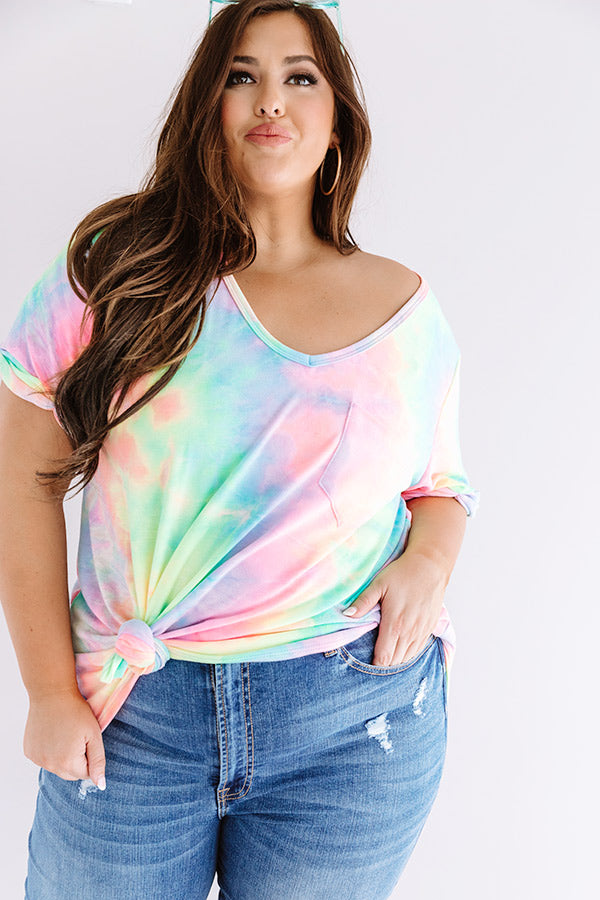 Mai Tai Time Tie Dye Tee Curves Image - 4