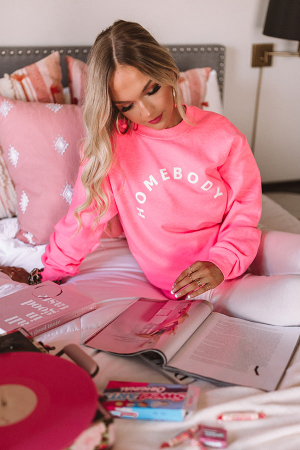 Homebody Sweatshirt in Pink Image - 2