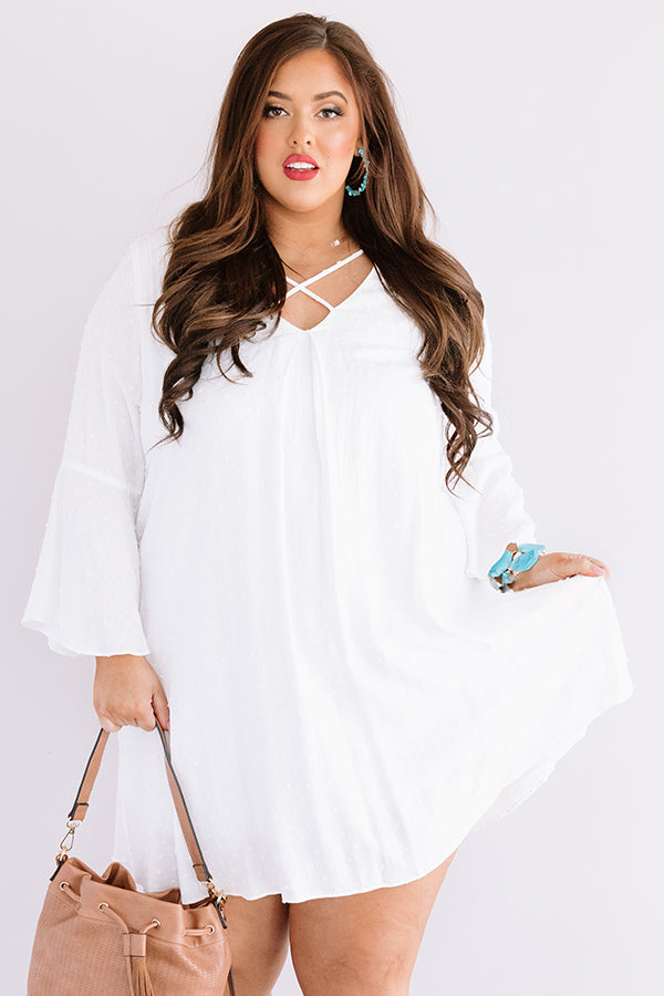 Memory Lane Shift Dress In White Curves Image - 2