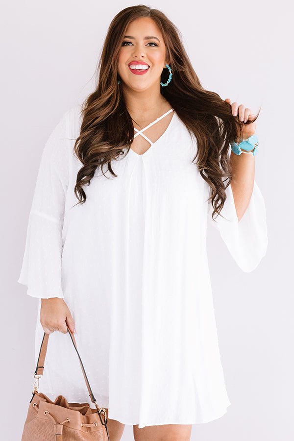 Memory Lane Shift Dress In White Curves Image - 1