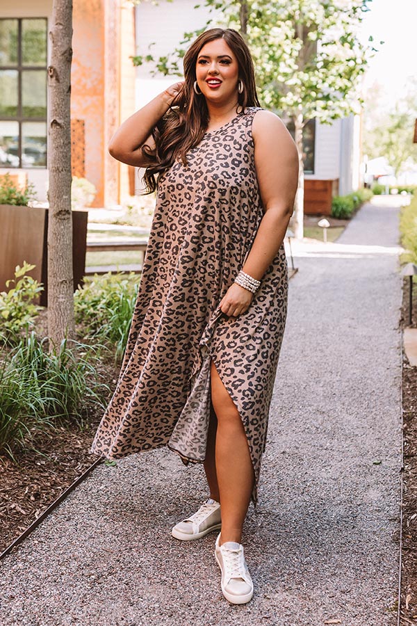 Young Love Leopard Midi Dress Curves Image - 1