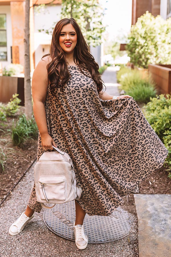 Young Love Leopard Midi Dress Curves Image - 4