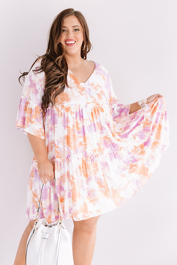 Color Story Tie Dye Shift Dress Curves Image - 1