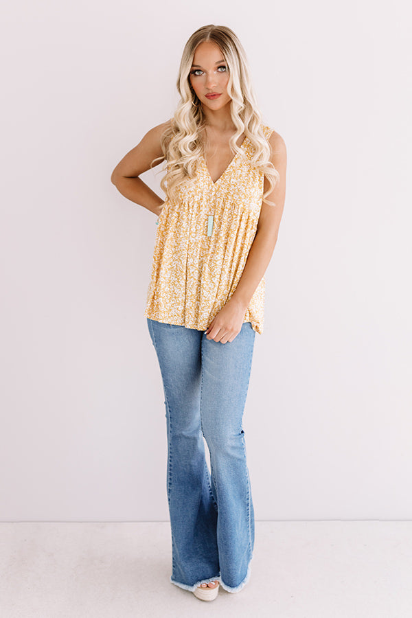 Love In Bloom Babydoll Top In Yellow Image - 2