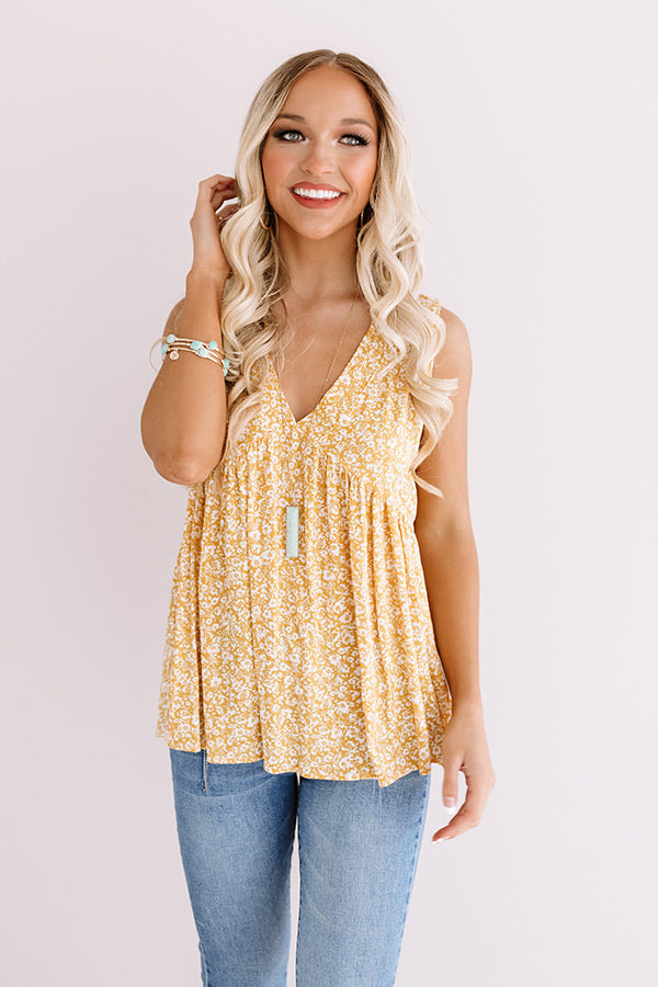 Love In Bloom Babydoll Top In Yellow Image - 3