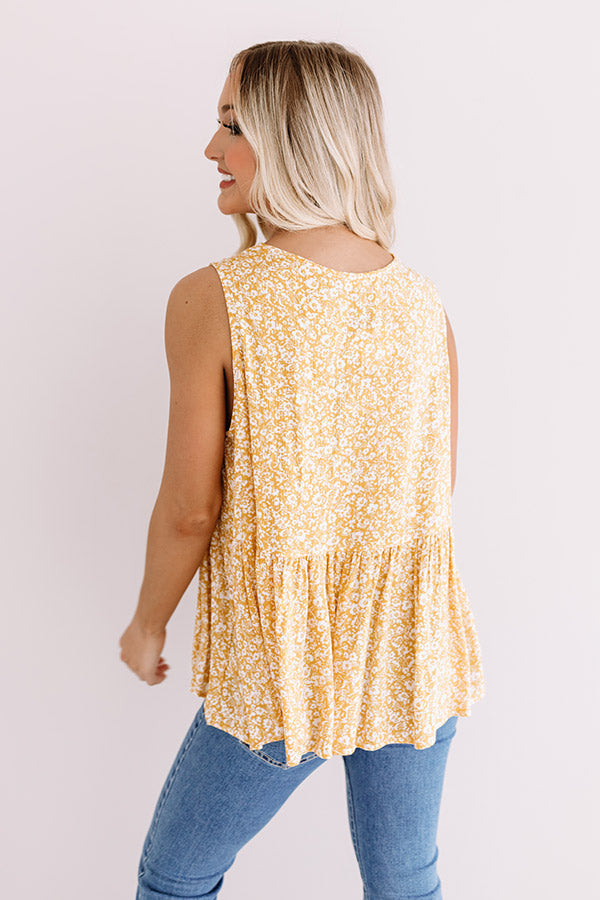 Love In Bloom Babydoll Top In Yellow Image - 4