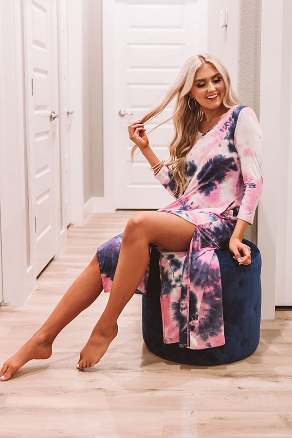 Peace Out Tie Dye Maxi In Pink Image - 1