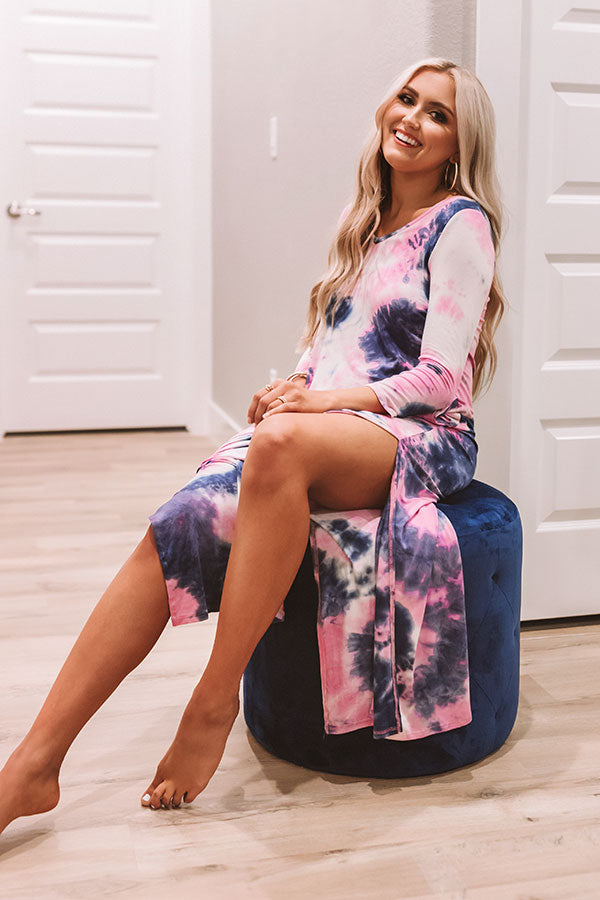 Peace Out Tie Dye Maxi In Pink Image - 3