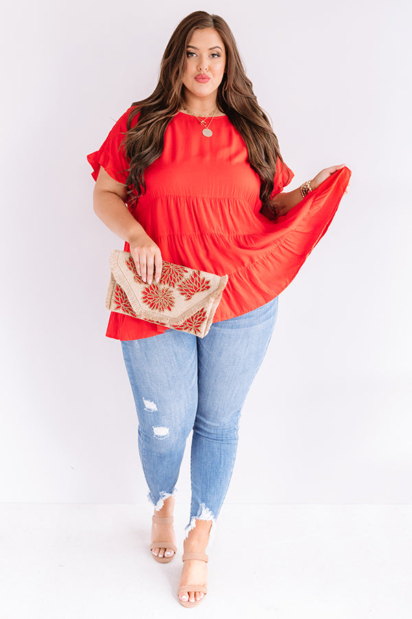 Simply Southern Babydoll Top in Red Curves Image - 2