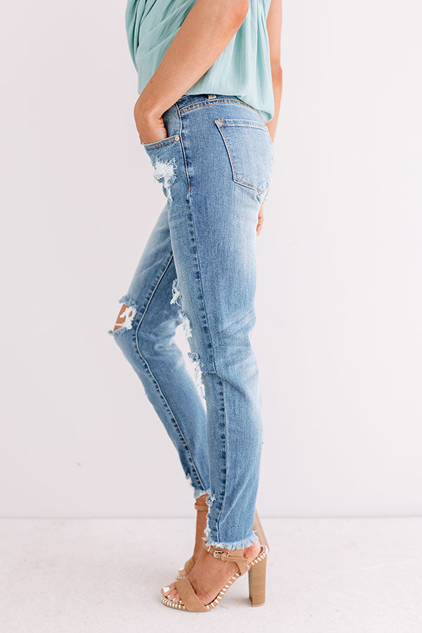 KanCan The Frankie Midrise Distressed Skinny In Medium Wash Image - 3