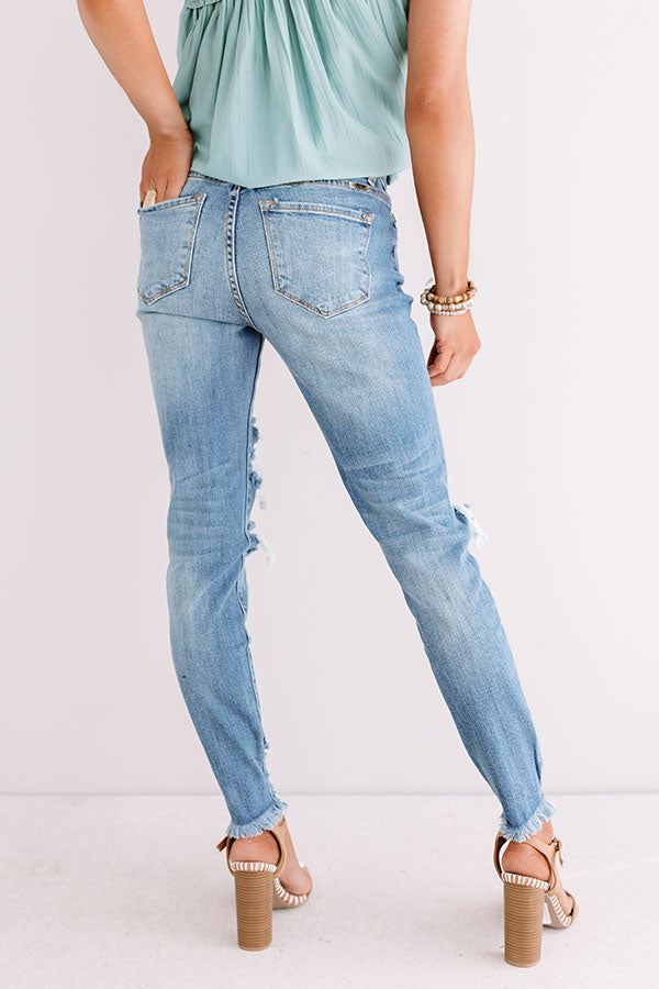 KanCan The Frankie Midrise Distressed Skinny In Medium Wash Image - 4