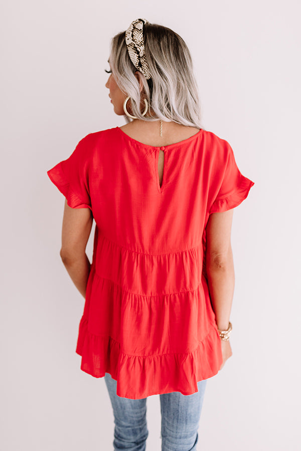 Simply Southern Babydoll Top in Red • Impressions Online Boutique