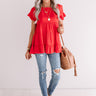 Simply Southern Babydoll Top in Red Image - 1