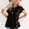 Simply Southern Babydoll Top in Black Image - 1