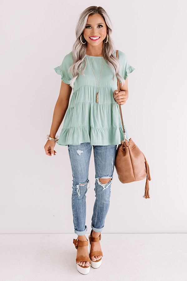 Simply Southern Babydoll Top in Pear • Impressions Online Boutique