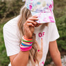 Sunshine State Tie Dye Baseball Cap In Hot Pink Image - 1