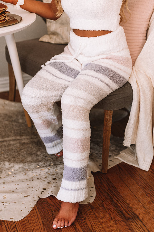 Morning Cuddles Stripe Fuzzy Pants Image - 4