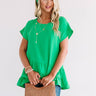 Cabana Toast Shift Top In Kelly Green Image - 1