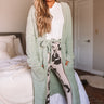 Morning Cuddles Fuzzy Robe in Sage Image - 1