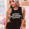 Social Distancing Expert Tank In Black Image - 1