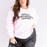 Social Distancing Expert Sweatshirt in Pink Curves Image - 1