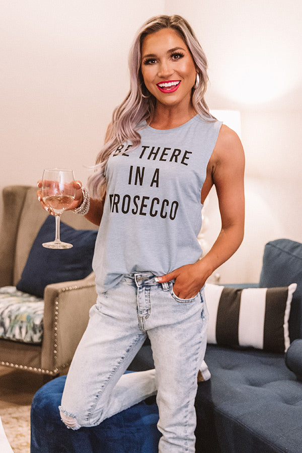 Be There In A Prosecco Boyfriend Tank in Airy Blue Image - 3
