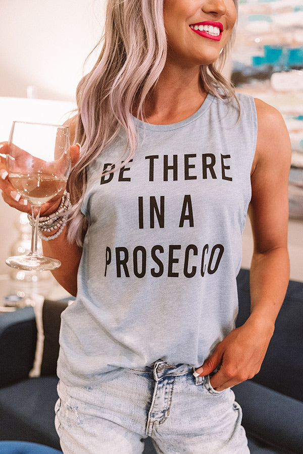 Be There In A Prosecco Boyfriend Tank in Airy Blue Image - 2
