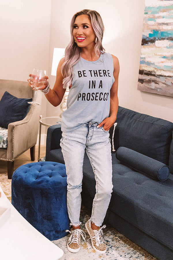 Be There In A Prosecco Boyfriend Tank in Airy Blue Image - 4