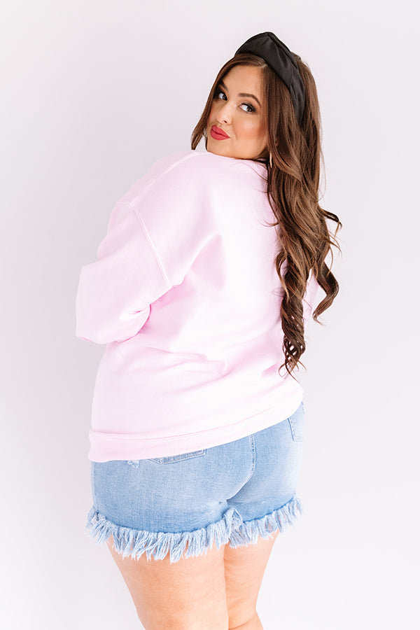 Be There In A Prosecco Sweatshirt In Pink Curves Image - 5