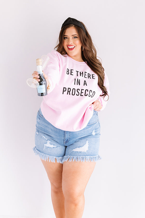 Be There In A Prosecco Sweatshirt In Pink Curves Image - 1