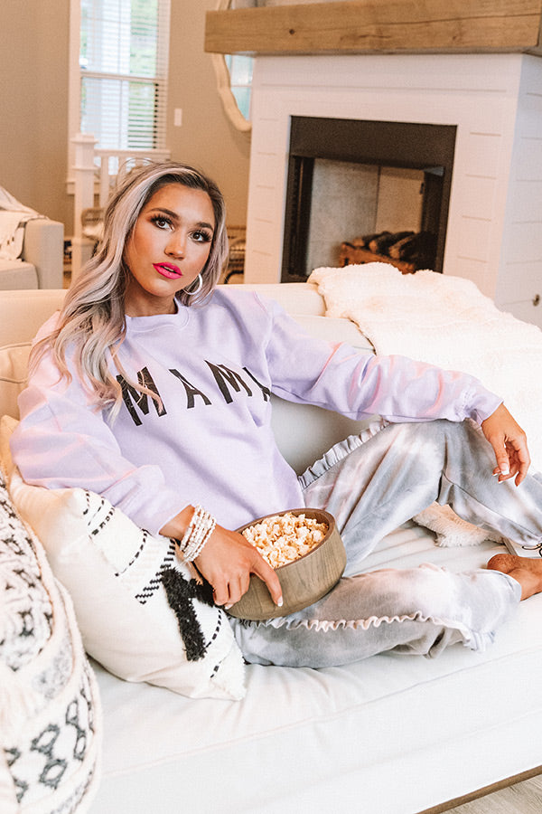 Mama Sweatshirt In Lavender Image - 4