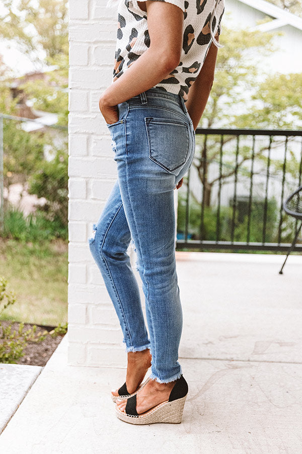 KanCan The Darla High Waist Distressed Skinny in Medium Wash Image - 5