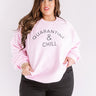 Quarantine And Chill Sweatshirt in Pink Curves Image - 1