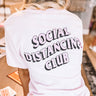 Social Distancing Club Tee In Pink Image - 1