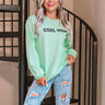 Cool Mom Sweatshirt In Mint Image - 1