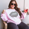 Girl Power Crop Sweatshirt In Pink Curves Image - 1