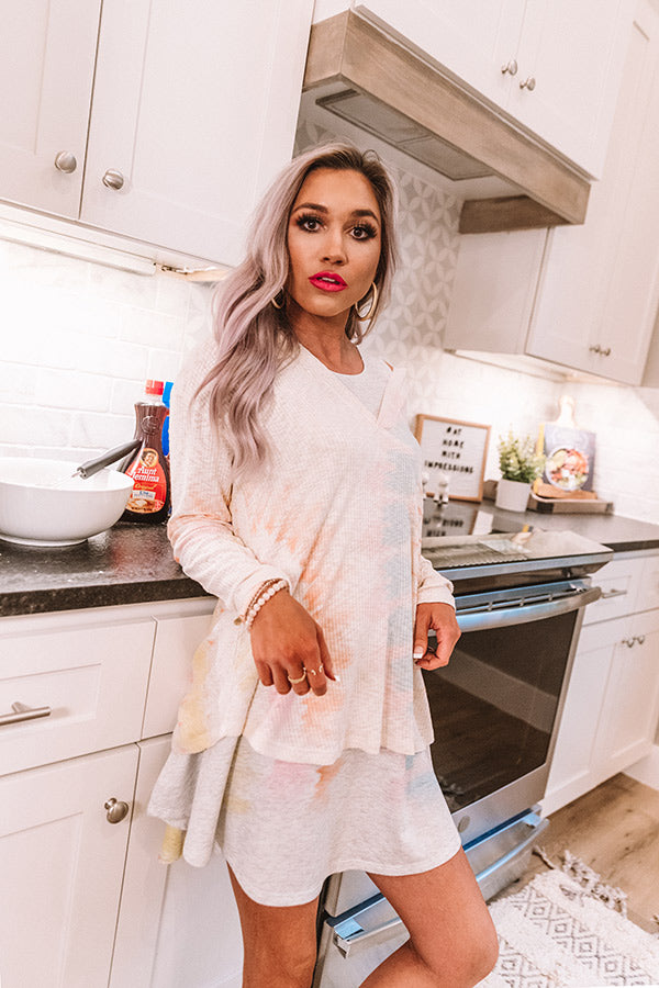 Mindful Morning Tie Dye Hoodie In Orange Image - 5